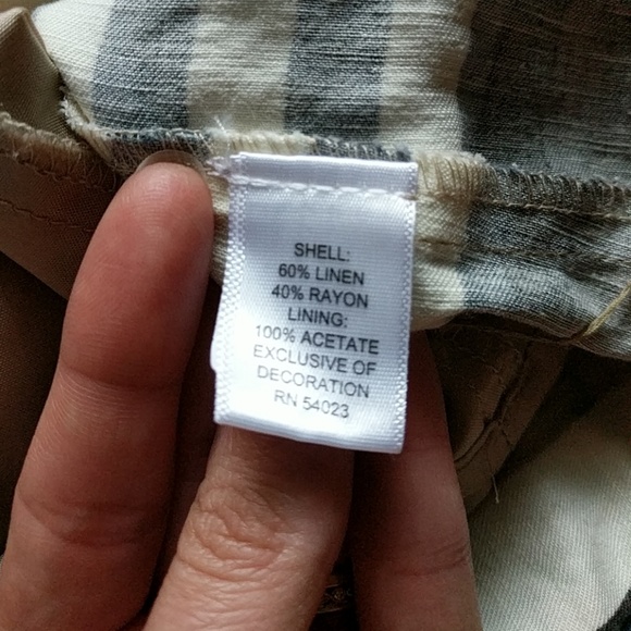 Banana Republic Linnen Blend Stripe Skirt Size 6 - Picture 5 of 6